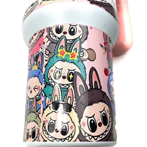 Pink Stanley Quencher Travel Tumbler New Flowstate 40oz Monster Mug - Picture 2 of 9